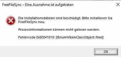 Error message