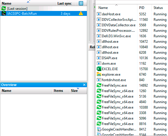 stuck in memory eventually cause file/s lock