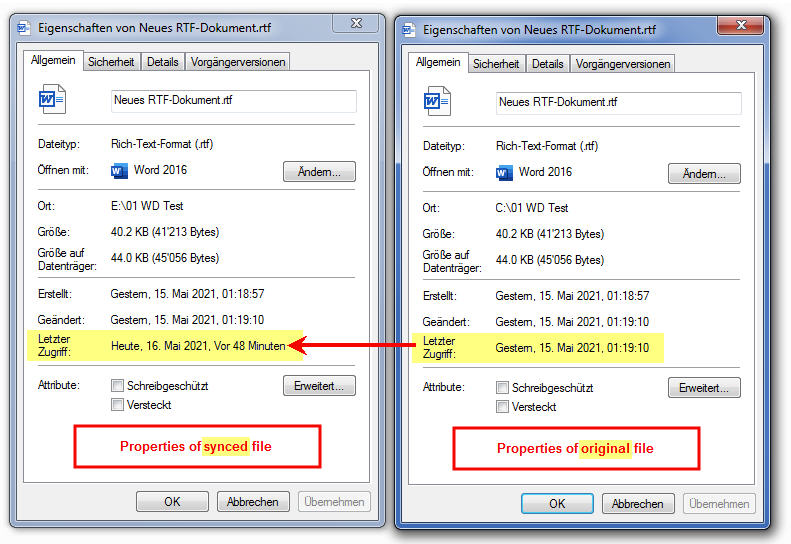 Case 1. a) Accessed time stamp is modified