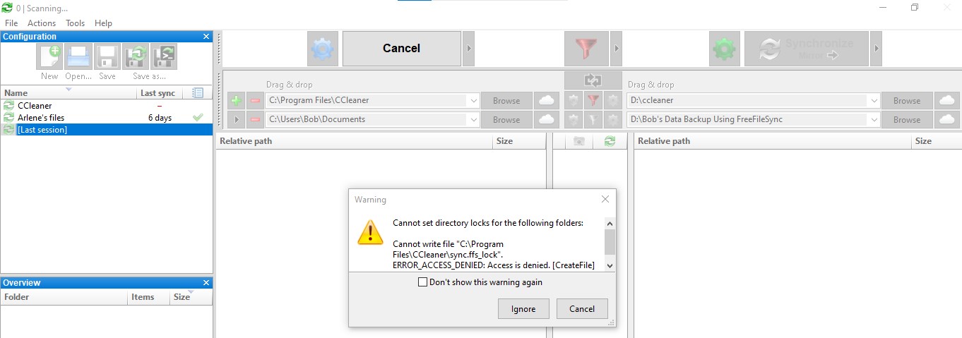 Error with New Folder Comparison and Sync.jpg