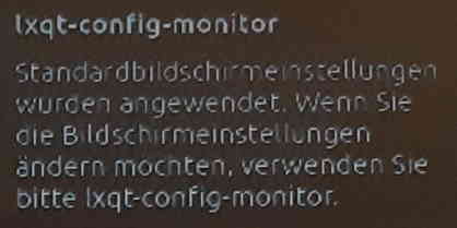 LXQT-Config-Monitor Fehlermeldung in kleinem schwarzen Fenster