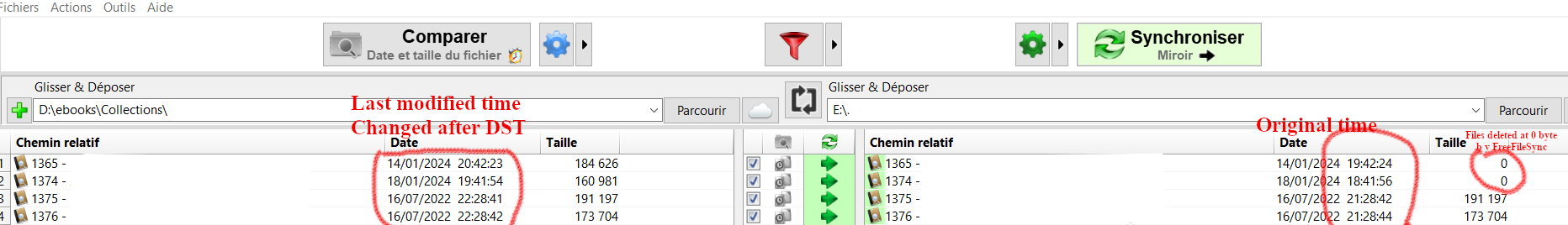 Shows window when problem occurs