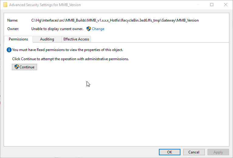 Folder ownership