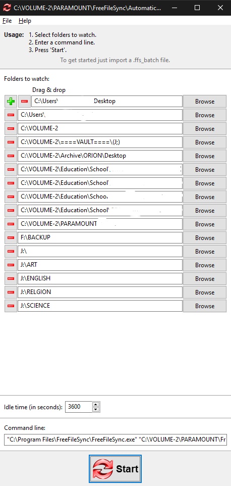 setup for RealTimeSync