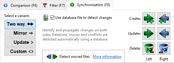 Sync configuration based on changes